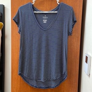 Navy Blue/ white striped American Eagle Favorite Tee! (Worn once)